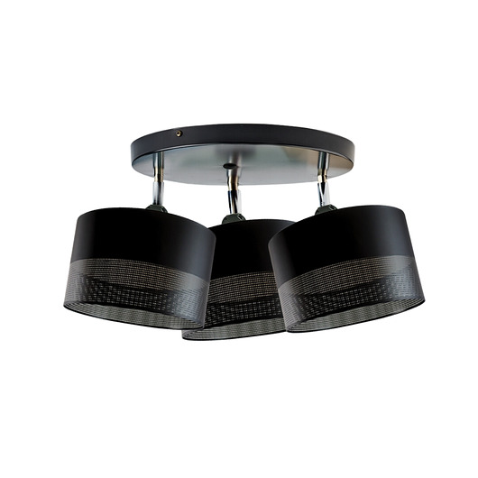 plafony Nowoczesna lampa sufitowa 3-płomienna regulowana czarna LED DAKOTA GLAM