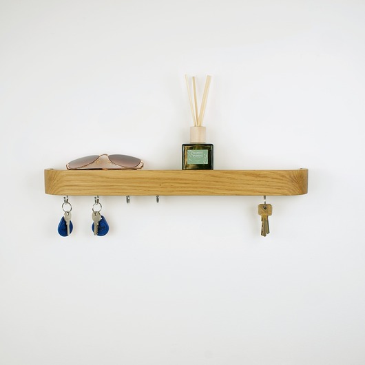 wieszaki Dębowy wieszak na klucze do przedpokoju