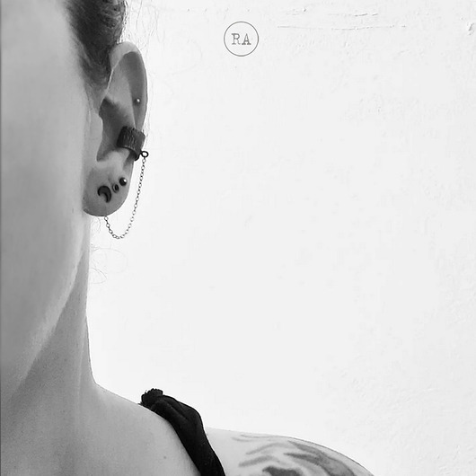 nausznice Srebrna nausznica - do przypięcia kolczyka