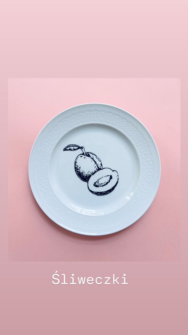 Ozdoby na ścianę Śliwka rycina