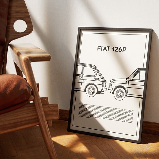 plakaty Plakat Polska Motoryzacja - Fiat 126p