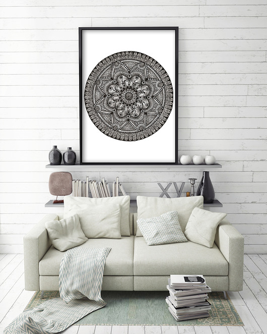 Plakat, Mandala 50x70cm Malgorzata Domanska
