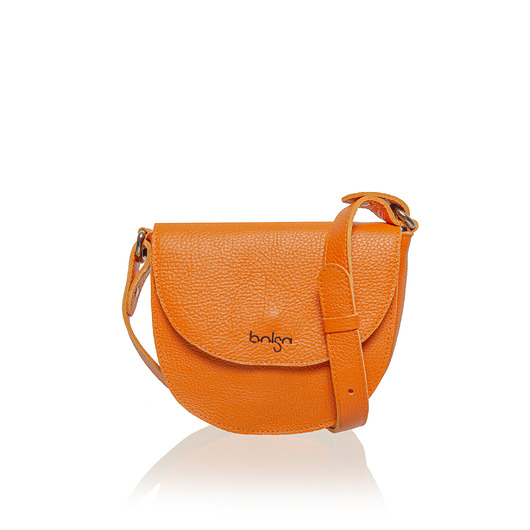 torby na ramię Torebka skórzana Zoe pomarańczowa marki Bolsa