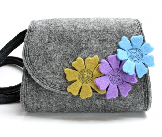 torebka filc3D trapez ukwiecony alter trendy mody