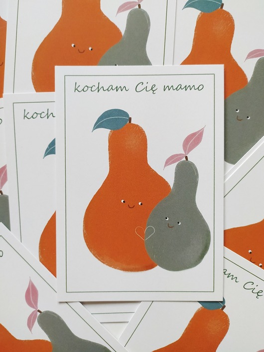 kartka okolicznościowa kocham Cię mamo + koperta MUKI design