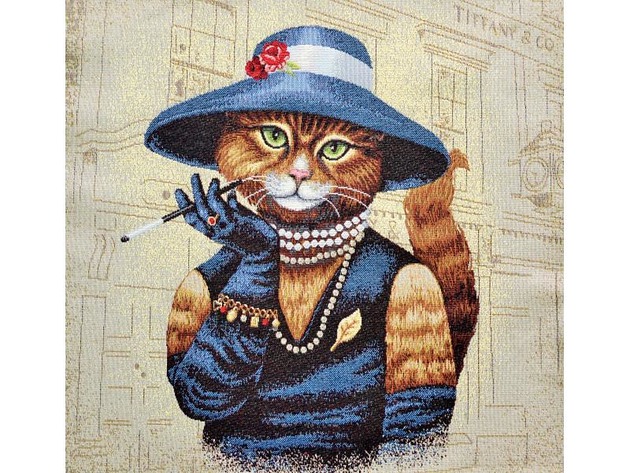 poduszki z grafiką Poduszka ozdobna KOT AUDREY