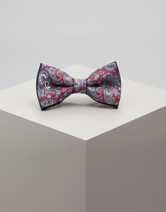 muszki i krawaty mucha seta bordowy paisley 0003
