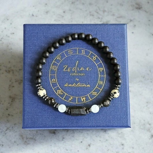 biżuteria męska WAGA zodiac collection - bransoletka na gumce