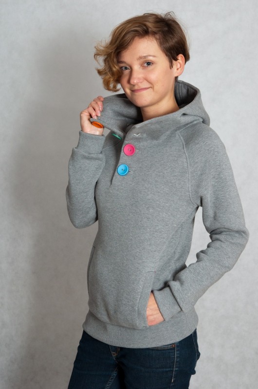 Button Pocket Grey Miss Button
