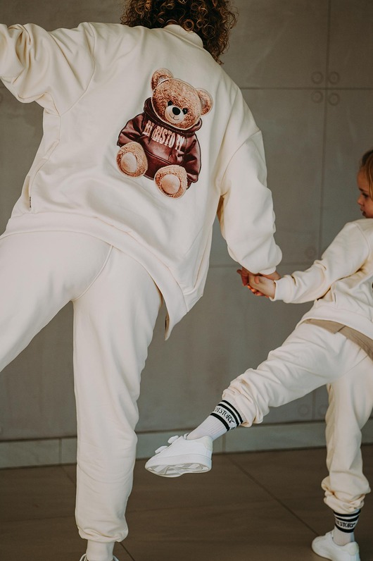 bluza bez kaptura damska Bluza oversize rozpinana Biscuit Teddy