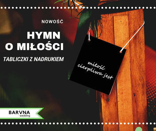 Tabliczki z Hymnem O Miłości CZARNE BARVNA