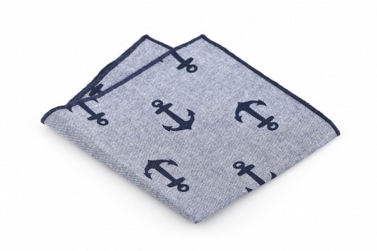 poszetka BUSOT kotwice cchambray HisOutfit
