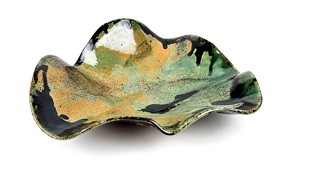 patery i talerze Patera ceramiczna - fala