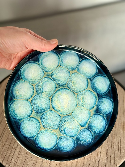 patery i talerze Talerz ceramiczny 20 cm,  ręcznie wykonany