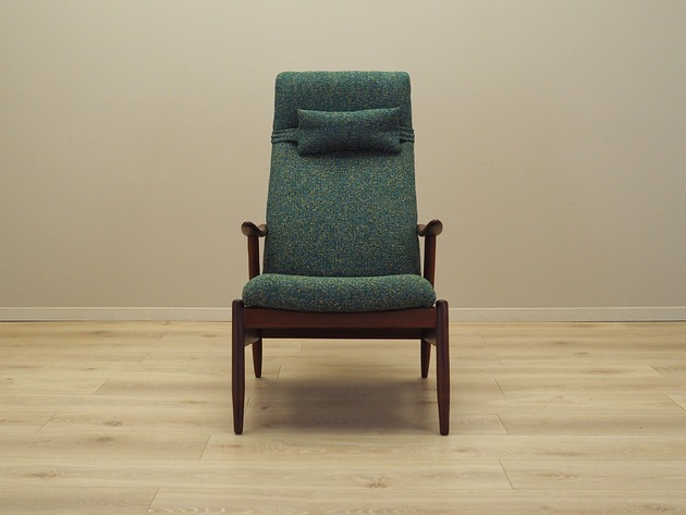 fotele Fotel zielony melanż, duński design, lata 70, produkcja: Dania