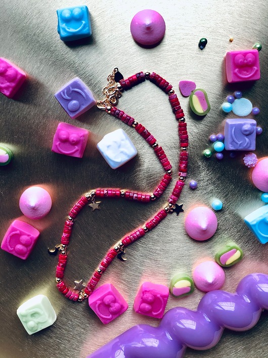 bransoletki z kamieni naturalnych Choker Moon & Stars