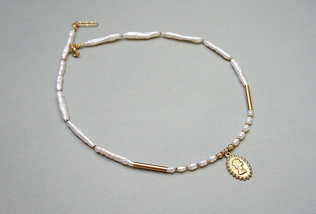 chokery Pearls /white/ perły naturalne vol. 7 - choker