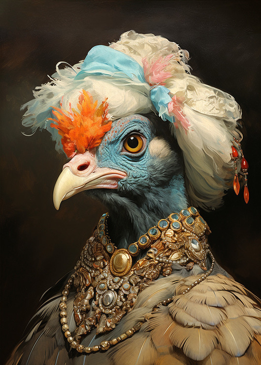 plakaty Plakat zwierzęcy "dostojna indyczka"