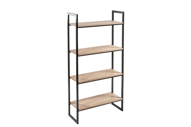Regał Orinoko 155cm loft dąb sonoma metal czarny Lelu Design