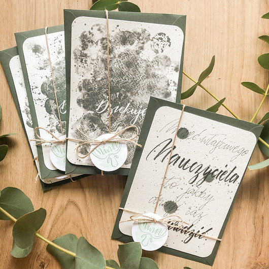 kartki scrapbooking Zestaw kartek na podziękowania, DZIĘKUJĘ