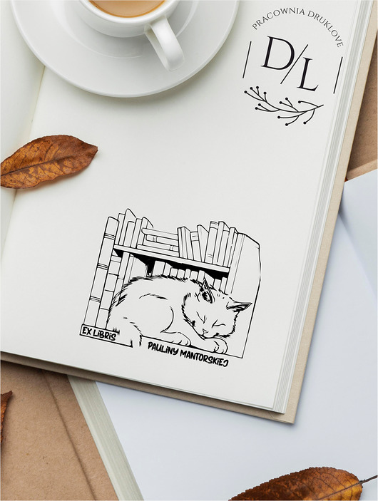 stemple Stempel Ex Libris Exlibris personalizowany Kot 29