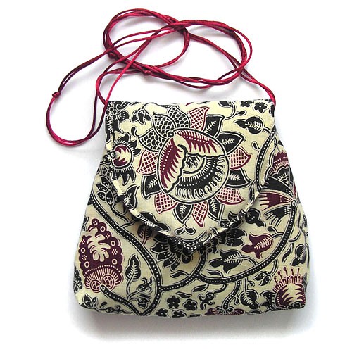 torebka mini  - floral w kremie 2 - elfagado