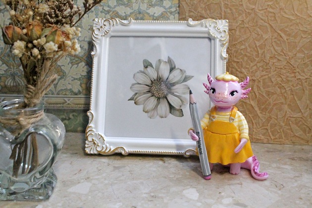 figurki i rzeźby Figurka Aksolotla i Wydry z ramką