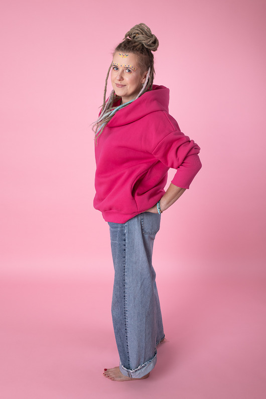 bluza z kapturem damska Bluza damska,kolorowa bluza damska z wielkim kapturem