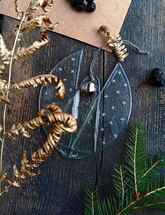 dekoracje świąteczne Aniołek szklany