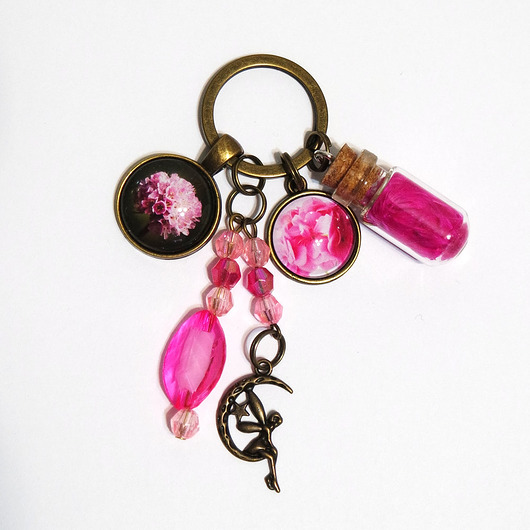 breloki Breloczek - Kwiaty, wróżka, fiolka