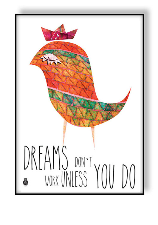 DREAMS  - plakat ilustrowany   Ananas Project