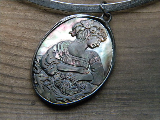 kamea - muszla  -obroża - choker  Beata Trotter