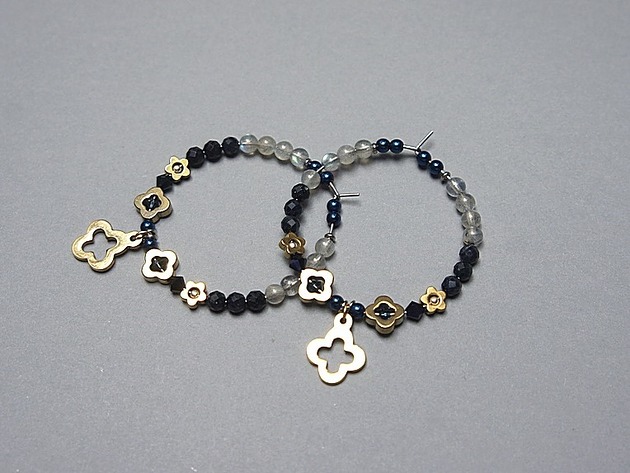 kolczyki - inne Alloys Collection flower vol. 8 /sapphire/ kolczyki