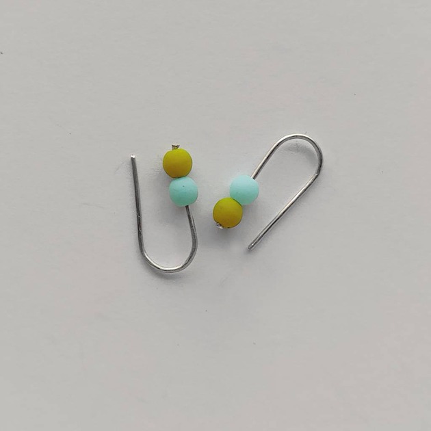 kolczyki z kamieniami Kolczyki OKRĄG