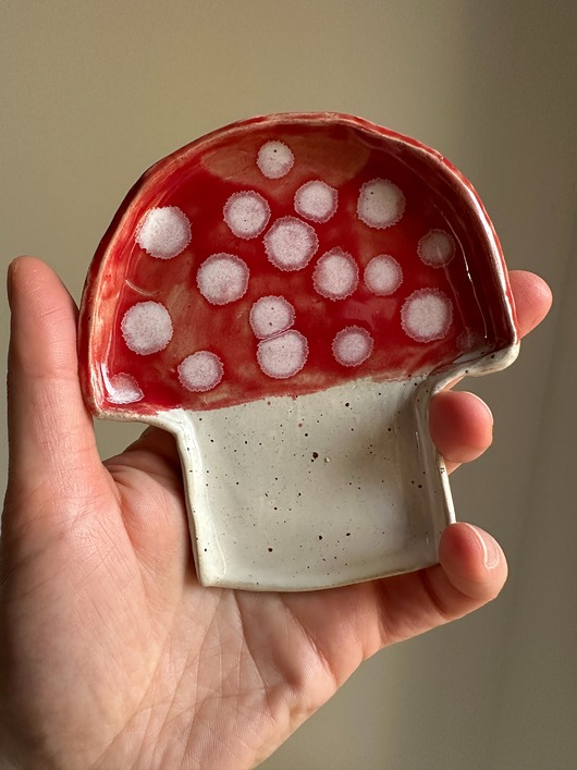 podkładki do kuchni Ceramiczna podstawka pod łyżkę - muchomor