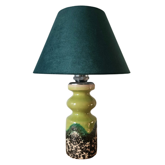 lampy stołowe Zielona lampa ceramiczna VEB Haldensleben