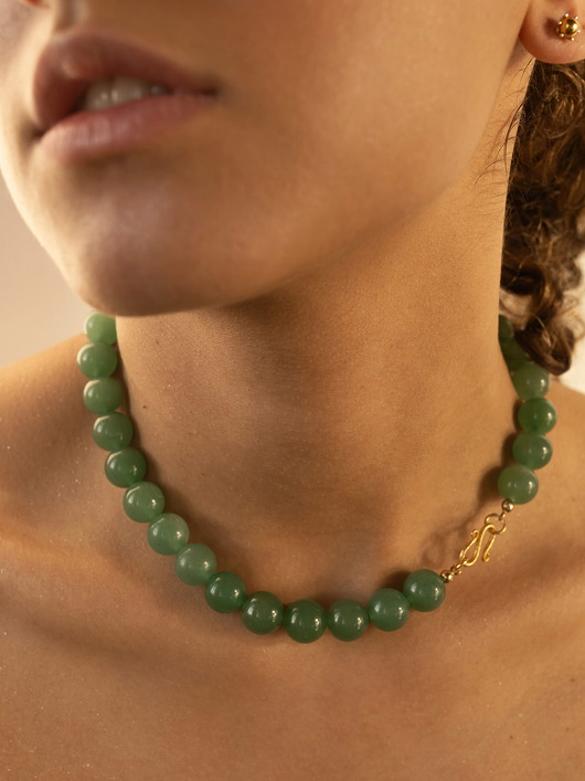 chokery Jadeit Colar choker handmade