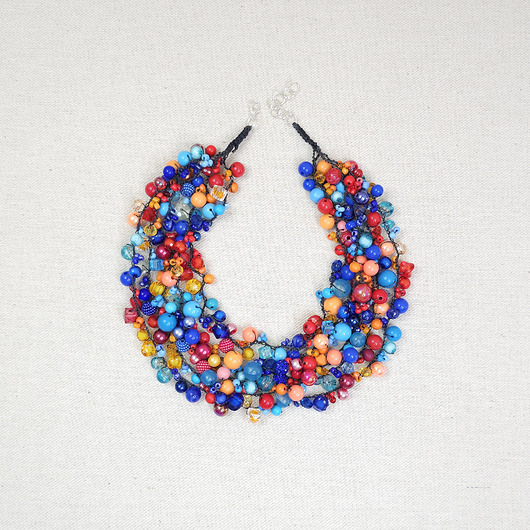 kolie Kolorowy naszyjnik handmade - jedyny na świecie