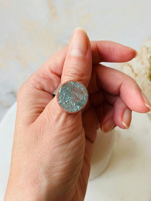 pierścionki - różne Pierścionek ceramiczny Polne Światło