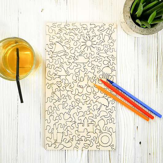 Nad Morzem - Puzzle do kolorowania Zapuzzlowani
