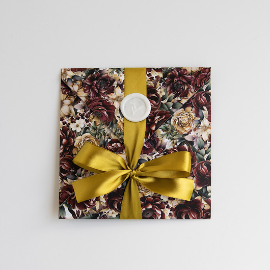 zaproszenia i kartki na ślub Kartka ślubna kopertówka kwiatowa O