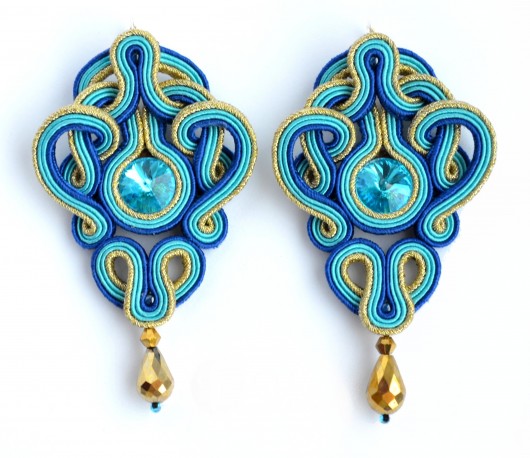Kolczyki 0036 . Turquoise de l'or. Voitak Sutasz