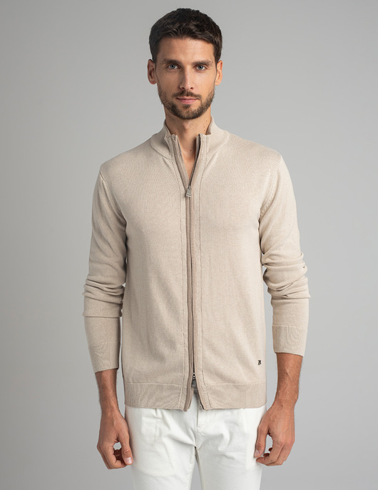 swetry męskie Sweter rozpinany casazza beżowy