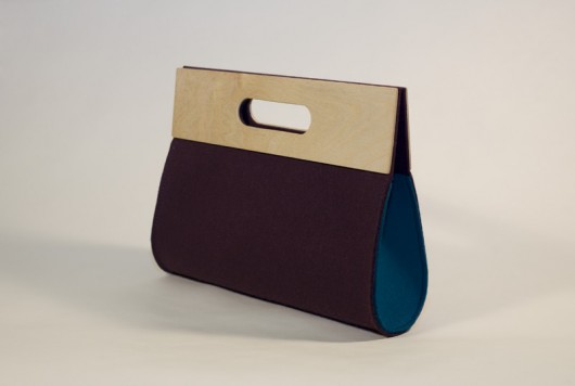 Long felt bag violet &blue moo studio