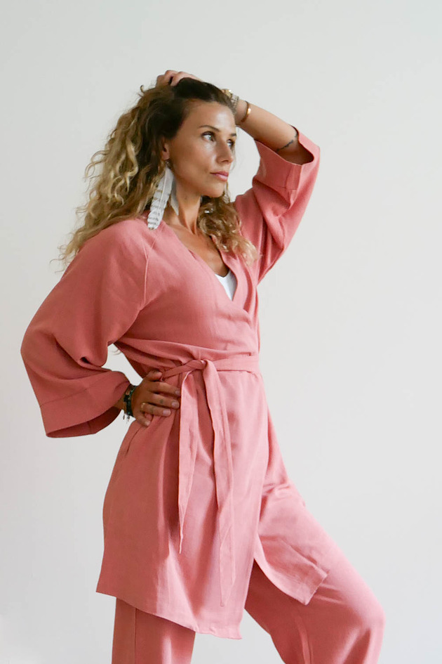 bluzki kimonowe damskie KIMONO lniane Shakti