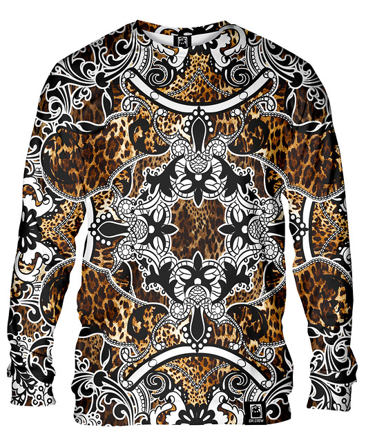 bluzy męskie Bluza Bez Kaptura Męska DR.CROW Hide Barocco
