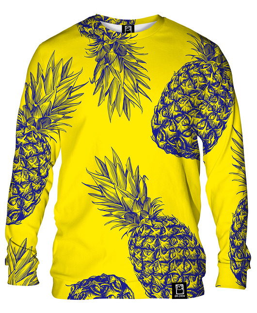 bluzy męskie Bluza Bez Kaptura Męska DR.CROW Pineapples