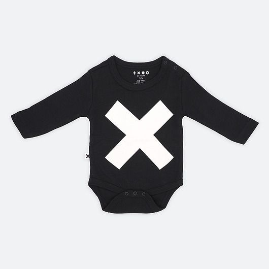 body i śpiochy niemowlęce BASIC BABY BODY - x - czarny