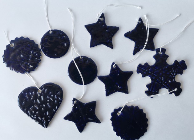 ozdoby choinkowe Komplet ceramicznych ozdób na choinkę