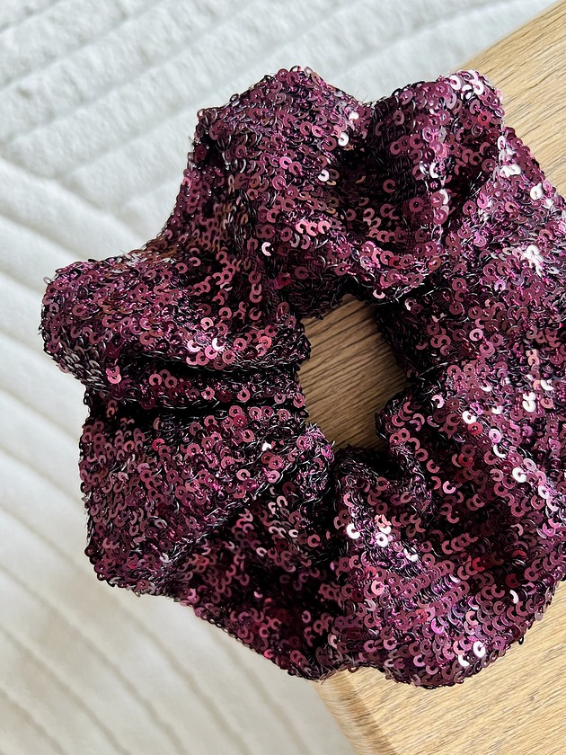 gumki do włosów Time to Shine  - deep wine / scrunchie zero waste